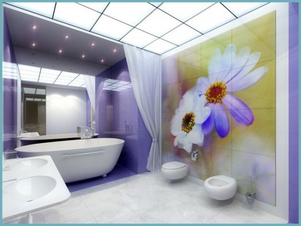 Пленки не боятся влаги, поэтому их можно смело использовать для декора ванных комнат